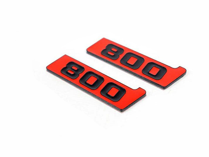 Red 800 Brabus Fender Emblems 800 Logo Badge for G-Class Mercedes 2pcs